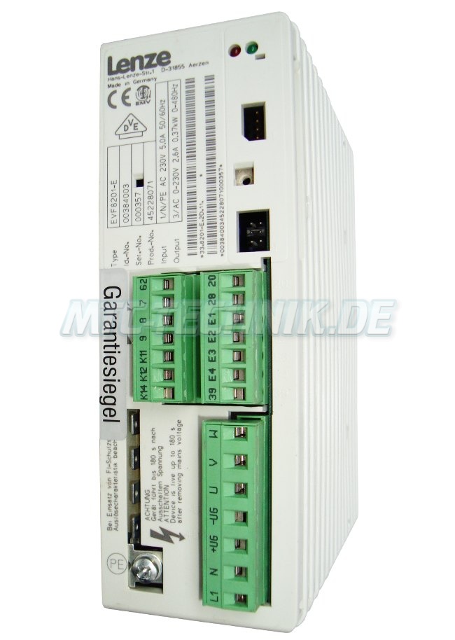 Lenze EVF8201-E Frequenzumrichter Netzfilter Potentionmeterbaustein 
