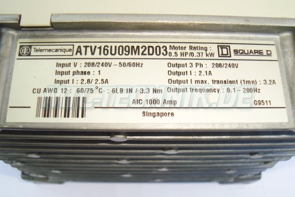 4 Typenschild Atv16u09m2d03 Altivar
