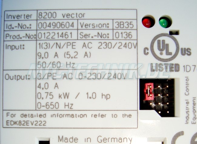 3 Typenschild E82ev751 2c