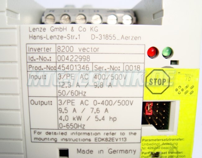 4 Typenschild E82ev402 4b