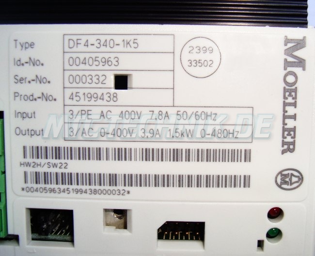 4 Typenschild Df4-340-1k5