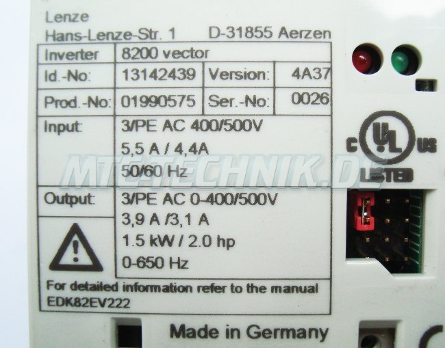 4 Typenschild E82ev152 4c000