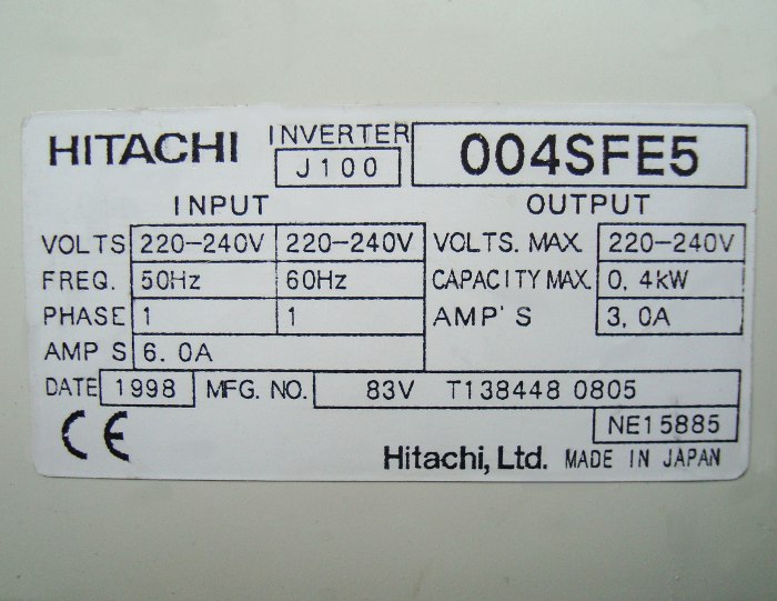 4 Typenschild J100-004sfe5