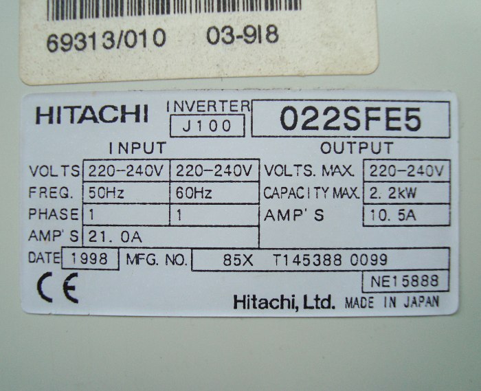 3 Typenschild J100-022sfe5