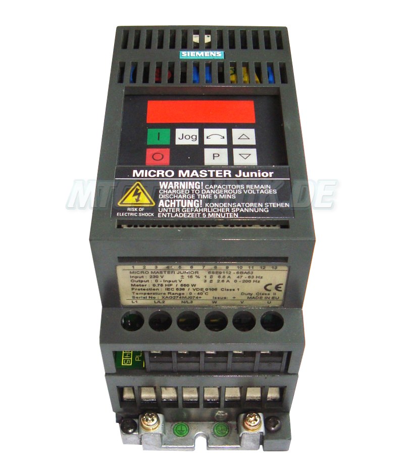 2 Micromaster Junior 6se9112-6ba53 Siemens Austausch