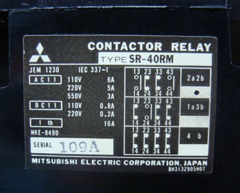 2 Typenschild Sr-40rm Mitsubishi